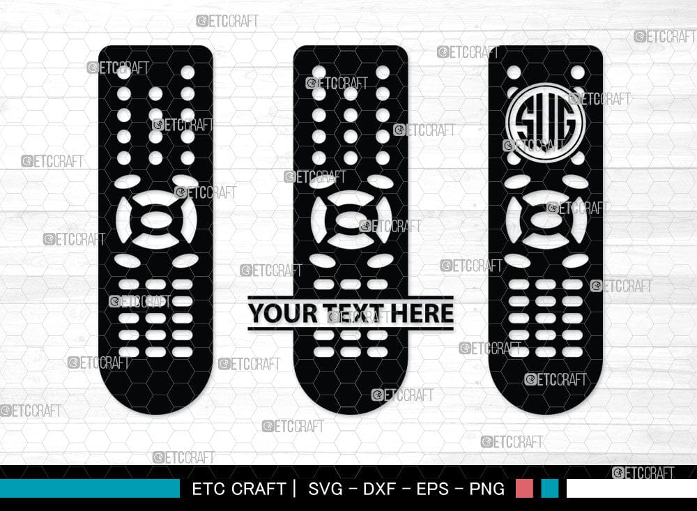 Remote Control Monogram, Remote Control Silhouette, Remote Svg, Tv ...