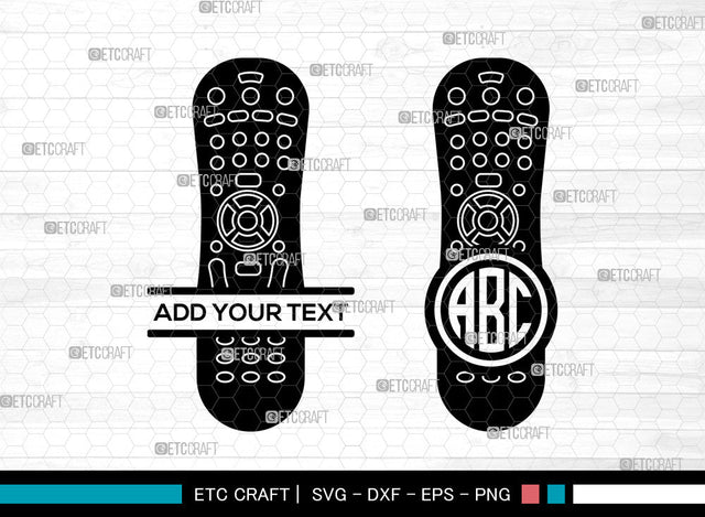 Remote Control Monogram SVG, TV Remote svg, Remote Svg, Controler Svg, Remote Button Svg, Circle Monogram Svg SVG ETC Craft 
