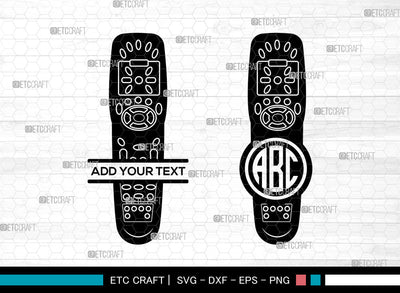 Remote Control Monogram SVG, TV Remote svg, Remote Svg, Controler Svg, Remote Button Svg, Circle Monogram Svg SVG ETC Craft 