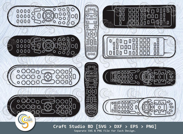 Remote Control Silhouette, TV Remote svg, Remote Svg, Controler Svg, Remote Button Svg, Remote Controls Svg Bundle SVG ETC Craft 