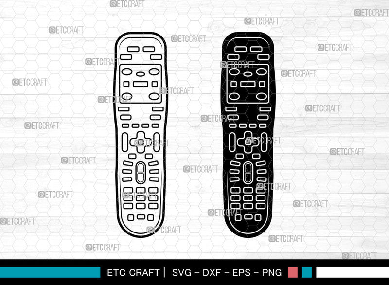 Remote Control SVG, TV Remote svg, Remote Svg, Controler Svg, Remote Button Svg, Remote Controls Svg SVG ETC Craft 