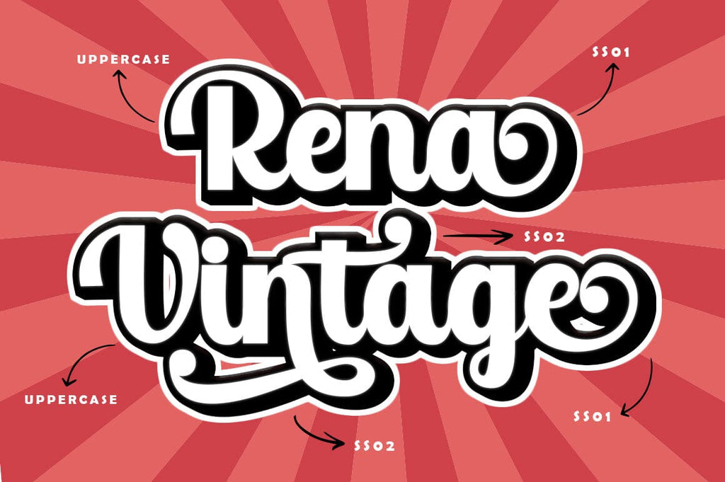 Rena - Retro Font - So Fontsy