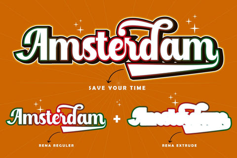 Rena - Retro Font Font muhammadzeky 