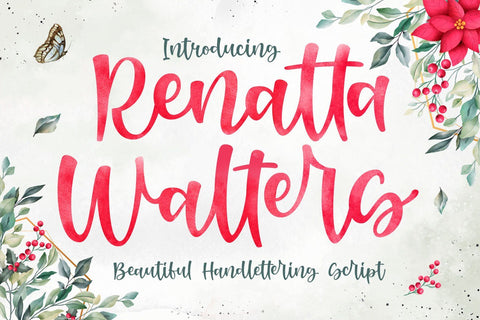 Renatta Walters - Modern Script Font Font Kotak Kuning Studio 