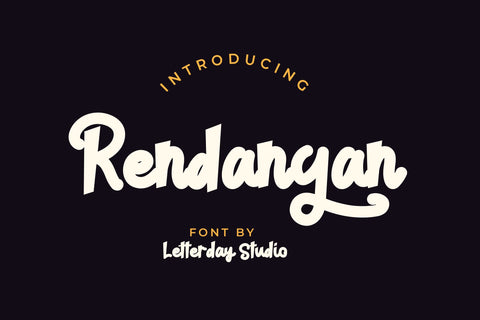 Rendangan Bold Script Font Font LetterdayStudio 