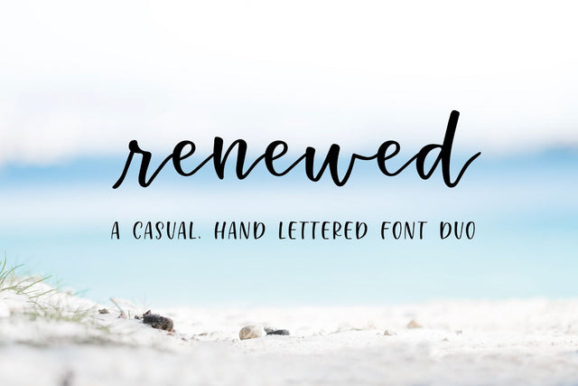 Renewed | Hand Lettered Font Duo Font Cerebrations 