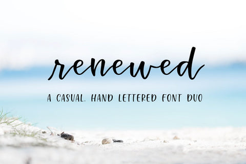 Renewed | Hand Lettered Font Duo Font Cerebrations 