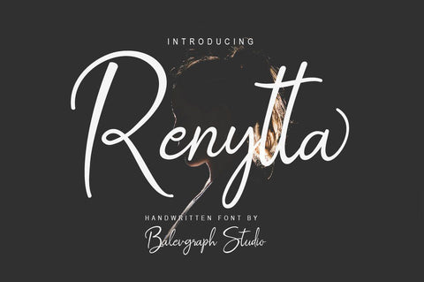 Renytta - Brush Handwritten Script Font Font Balevgraph Studio 