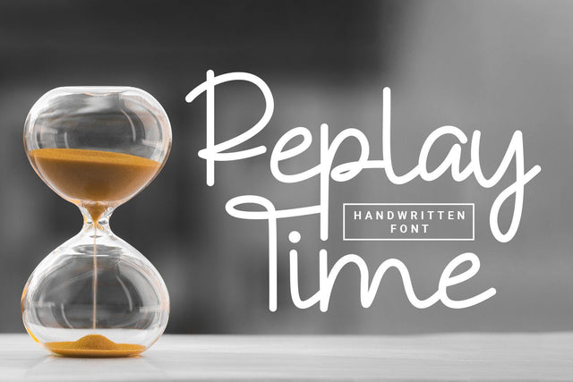 Replay Time - Handwritten Font Font Alpaprana Studio 