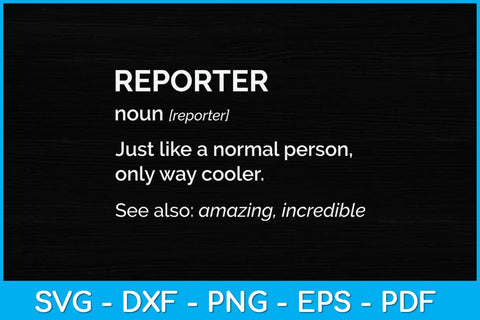 Reporter Definition Svg Design SVG artprintfile 