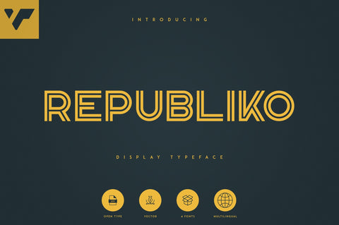 Republiko - Display Typeface Font VPcreativeshop 
