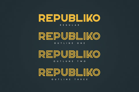 Republiko - Display Typeface Font VPcreativeshop 