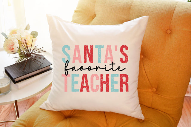 Rerto Santa's Favorite Teacher SVG SVGista 