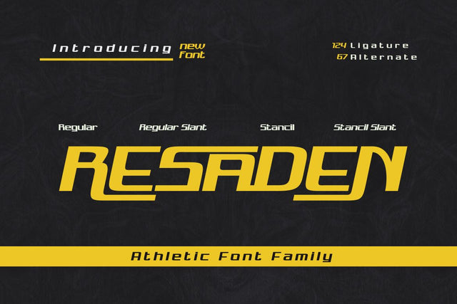 RESADEN | Athletic Font Font twinletter 