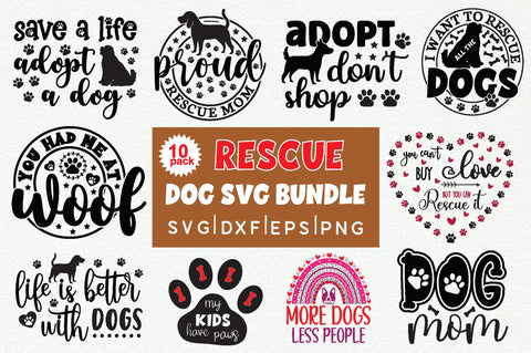 Rescue Dog Svg Bundle SVG md faruk hossain 