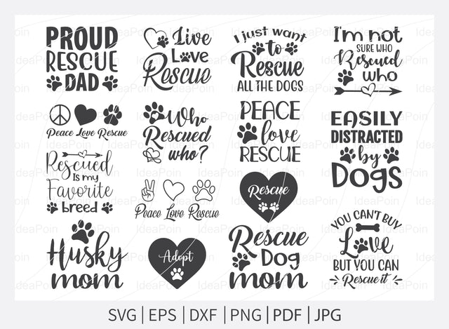 Rescue Dog Svg File, Rescue Dog, Peace love rescue, Rescue mom svg, Rescue mama svg, Dog Love SVG, Rescue mama svg, svg, Dog Svg, Dxf, PNG SVG Dinvect 