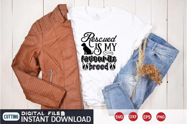 rescued is my favourite breed SVG designer krishna 