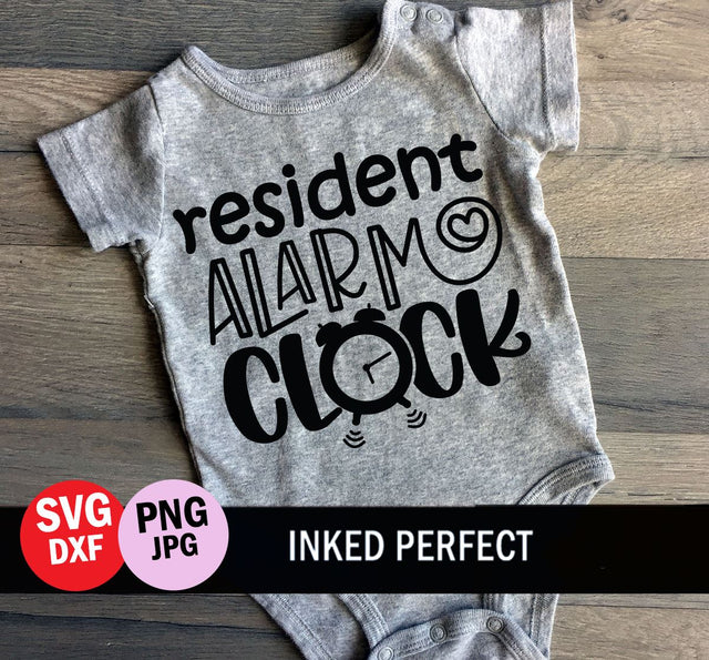 Resident Alarm Clock SVG Inked Perfect 