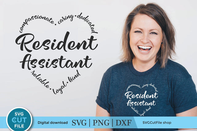 Resident assistant svg, ra svg, care partner svg, essential ra svg, long-term care, caregiver, senior living, assisted living, svg dxf png SVG SVG Cut File 