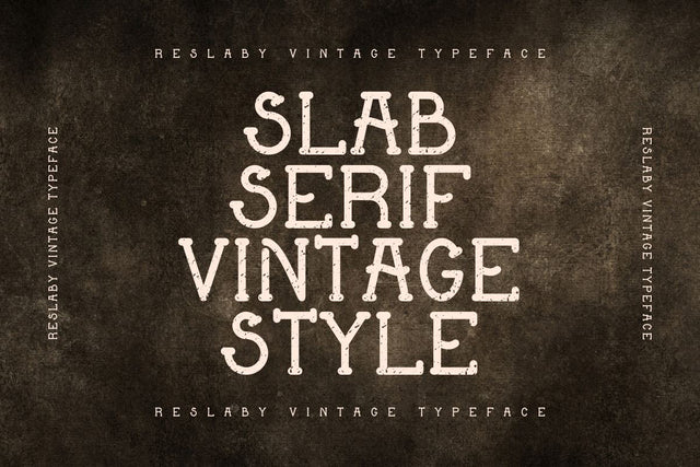 Reslaby - Vintage Typeface Font Masyafi Studio 