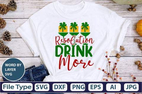 Resolution Drink More SVG Cut File SVG DesignPlante 503 