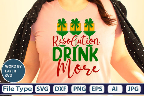 Resolution Drink More SVG Cut File SVG DesignPlante 503 