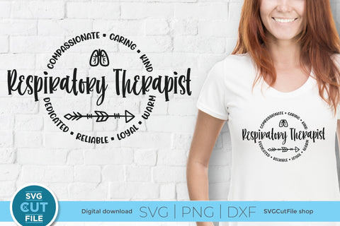 Respiratory therapist svg with round circle for men or women SVG SVG Cut File 