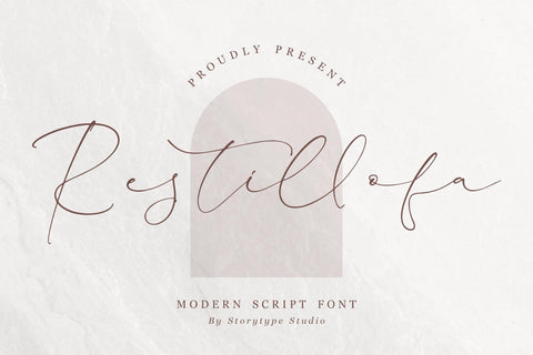 Restillofa - Modern Script Font Font Storytype Studio 