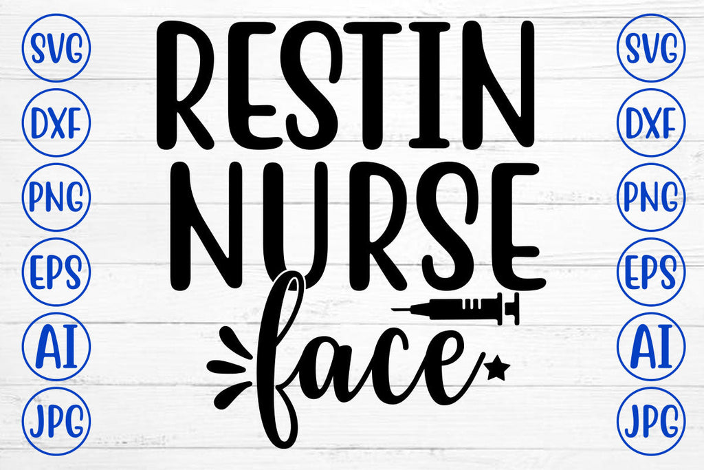 RESTIN NURSE FACE SVG Cut File - So Fontsy