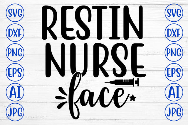 RESTIN NURSE FACE SVG Cut File SVG Syaman 