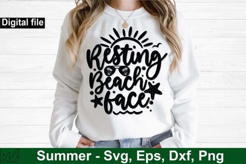 Resting Beach face 2svg,Summer vibes svg, Summer t shirt svg, Vacation Svg, Ocean Svg Svg, Beach Svg, Beach t shirt svg, Summer mug svg, Beach time svg, Summer Cut Files, Hello summer svg, Lake time SVG Isabella Machell 