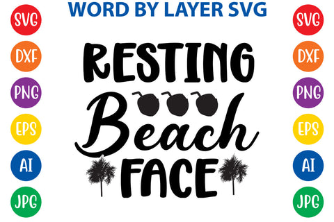 Resting beach face, Summer SVG Design SVG Rafiqul20606 