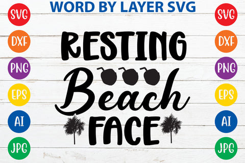 Resting beach face, Summer SVG Design SVG Rafiqul20606 