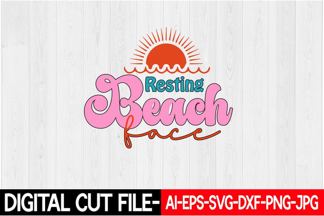 Resting Beach Face SVG Blessedprint 