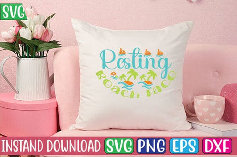 Resting Beach Face SVG Cut File SVG Studio Innate 