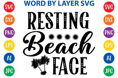 Resting Beach Face SVG Design SVG Rafiqul20606 