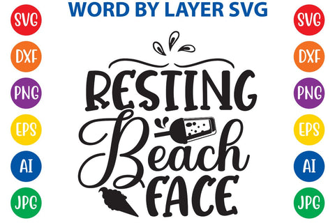 Resting beach face SVG Design SVG Rafiqul20606 