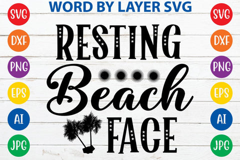 Resting Beach Face SVG Design SVG Rafiqul20606 