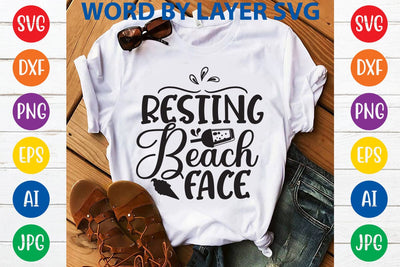 Resting beach face SVG Design SVG Rafiqul20606 