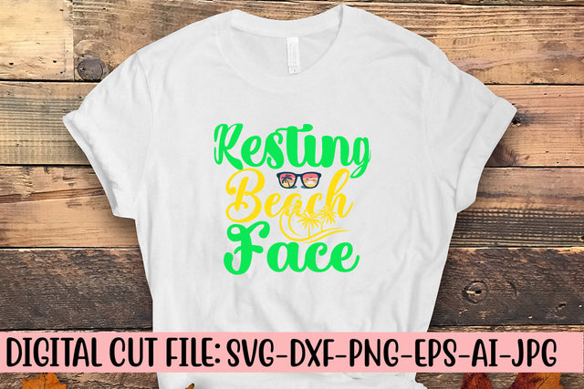 Resting Beach Face SVG Design SVG Syaman 