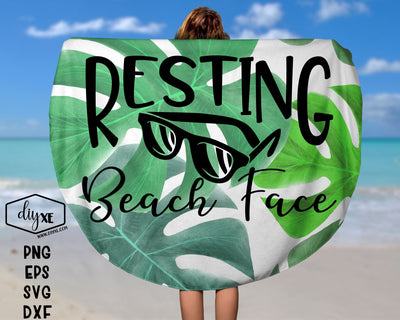 Resting Beach Face SVG DIYxe Designs 