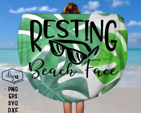 Resting Beach Face SVG DIYxe Designs 