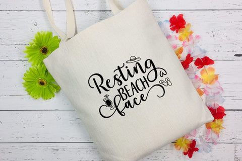 Resting Beach Face SVG I Beach SVG I Summer SVG I Cut Files SVG Happy Printables Club 