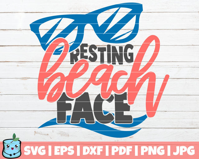 Resting Beach Face SVG MintyMarshmallows 