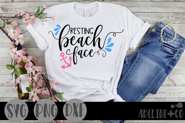Resting Beach Face, SVG, PNG, DXF SVG Adeline&co 