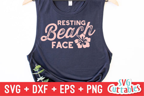 Resting Beach Face svg - Summer Cut File - Beach - Funny - Quote - svg - svg - dxf - eps - png - Silhouette - Cricut - Digital File SVG Svg Cuttables 