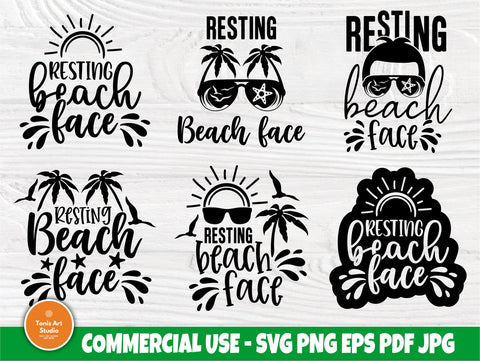 Resting Beach Face SVG, Summer Svg, Vacation Shirt SVG TonisArtStudio 