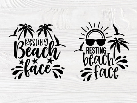 Resting Beach Face SVG, Summer Svg, Vacation Shirt SVG TonisArtStudio 