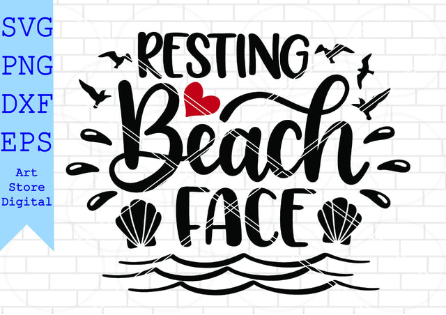 Resting Beach Face Svg, Summer Time Svg, Beach Svg SVG Artstoredigital 