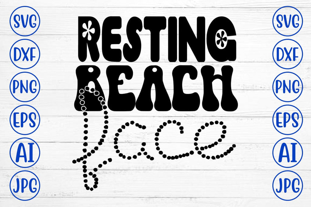 Resting Beach Face SVG - So Fontsy